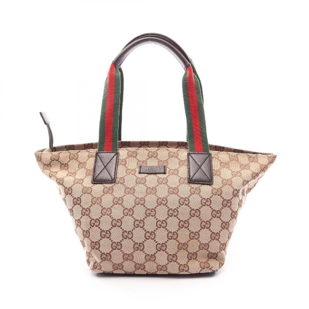 Gucci GG Canvas Sherry Tote Bag Beige